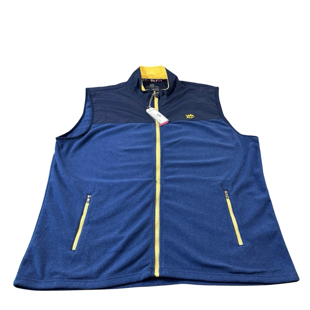 Southern Tide‎ Softshell True Navy Full Zip Men's Vest Size 2XL NWT